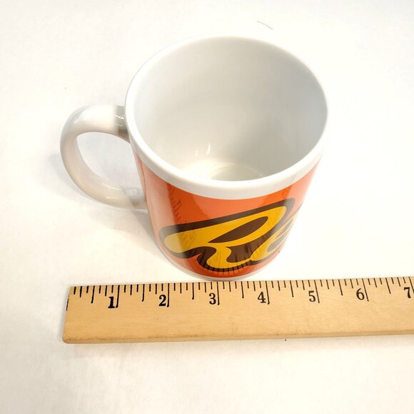 Reese's Peanut Butter Coffee Tea Mug Cup Ceramic White Orange - Picture 8 of 10
